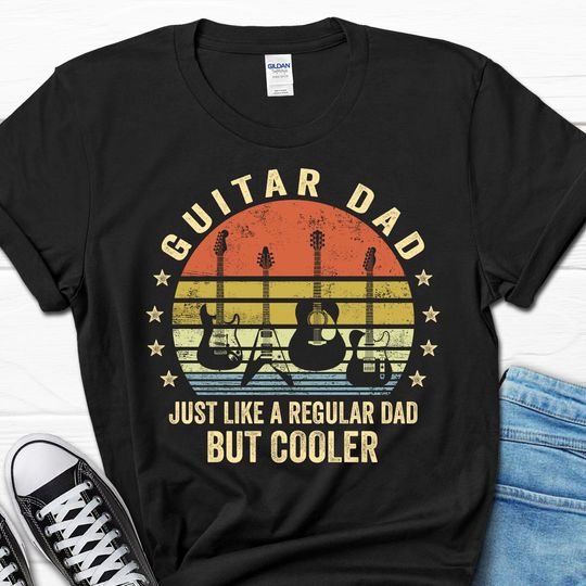 Guitar Dad Gift For Him, Guitar Owner T-Shirt For Men, Funny Guitarist Gifts, Grandpa Guitar Lover Tee, Papa Father's Day Men's Shirt