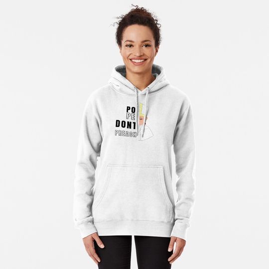 Funny pope with madonna Pullover Hoodie
