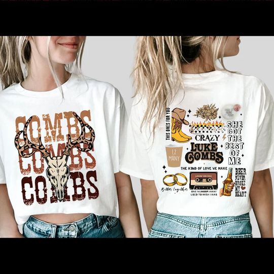 Combs Bullhead T-Shirt, Country Music Shirt, Lukee Comb World Tour