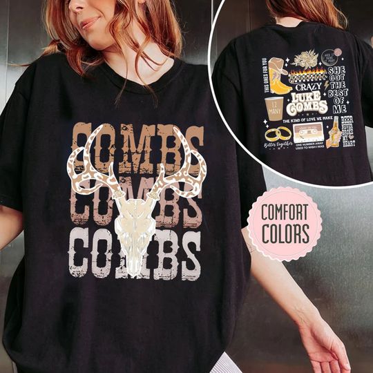 Combs Bullhead Comfort Color T-Shirt, Country Music Shirt