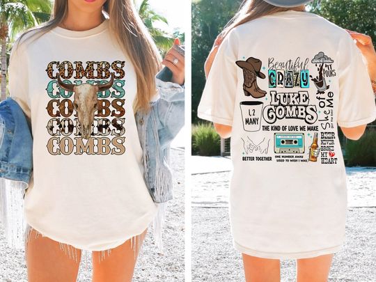 Lukee Comb Concert Shirt, Combs Tshirt, Country Music