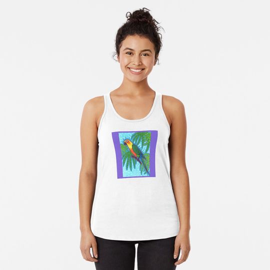 Ronnell's Parrot Racerback Tank Top
