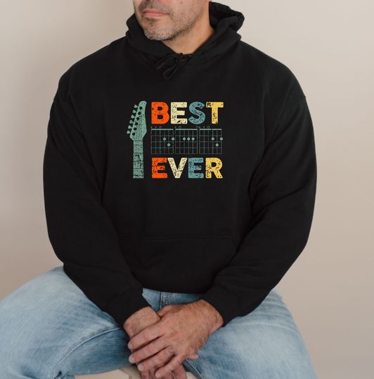 Best Dad Ever , Guitar Dad Gift, Cool Dad  Hoodie, New Dad Gift, Gift for Dad, Fathers Day Hoodie, Fathers Day Gift, Dad Birthday