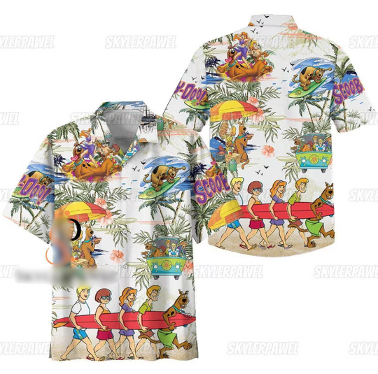 Scooby Doo Hawaiian Shirt, Scooby Doo Shorts, Scooby Doo Shirt, Scooby Doo Button Shirt, Scooby Doo Gift, Beach Shirt, Mother Days Gift