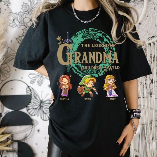 Personalized The Legend Of Grandma Shirt, Zelda Mom Custom Shirt