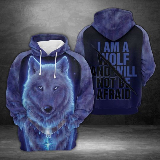 Unisex Wolf Spirit Hoodie, Animal Gift, Wolf Gift