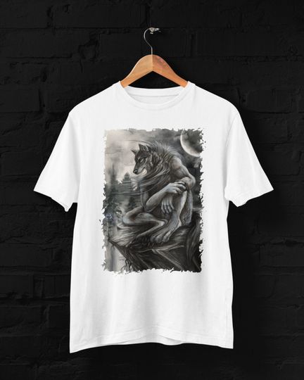 Sitting Wolf Meme Shirt, Wolf Ripping Shirt, Cool T-shirt