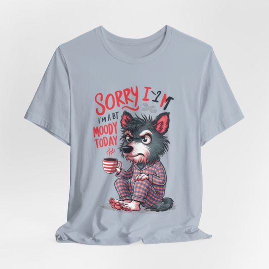 Moody Wolf T-Shirt, Funny Wolf Meme Shirt, Furry Shirt, Wolf Lover Gift