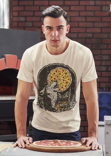 Howling Wolf, Wolf Shirt, Funny Pizza T Shirt, Wolf Moon Shirt,Wolf Lover Shirt