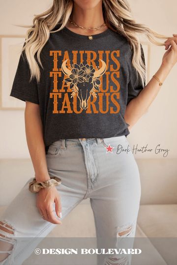Taurus Western Shirt, Taurus T Shirt, Taurus Birthday Gift