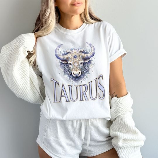 Comfort Colors Zodiac Taurus Shirt, Taurus Birthday Gift, Taurus Gift for Her