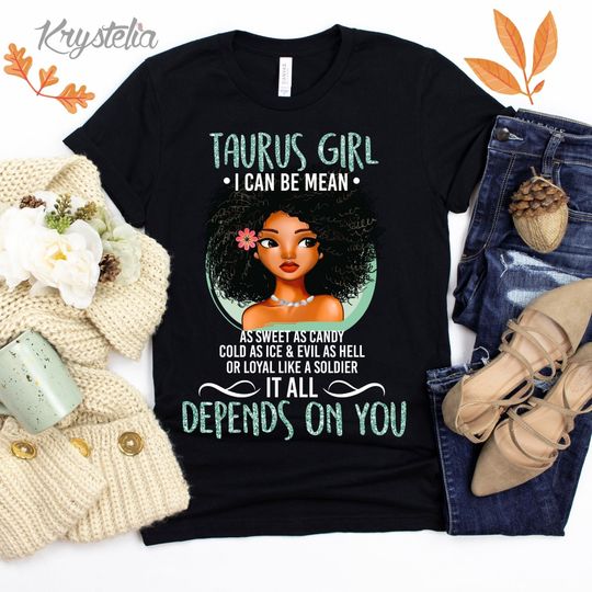 Gift for Taurus Girl, Taurus Sign T Shirt Taurus Zodiac Tee