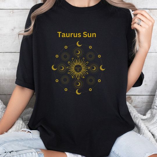 Taurus Sun Sign T-shirt, Zodiac Sun Sign T-shirt, Taurus Birthday T-Shirt Gift