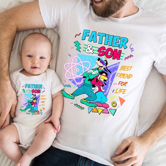 Retro 90s Goofy And Max Matching Shirt | Father And Son Best Friends For Life Shirt | Goofy Movie Shirt For Father's Day | Disneyland Family