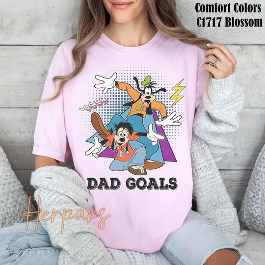 Max Goof And Goofy Dad Goals Retro 90s T-shirt, Disney A Goofy Movie Father's Day Gift Ideas, Dad Son Matching Tee, Disneyland Family Trip