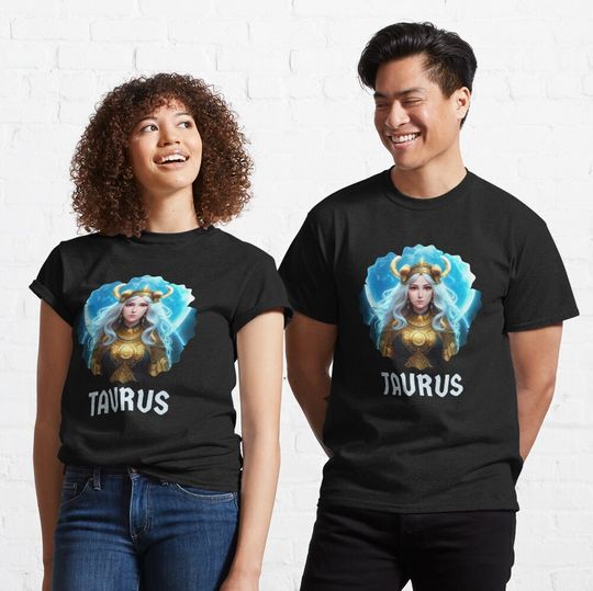 Taurus Goddess Anime Girl Classic T-Shirt