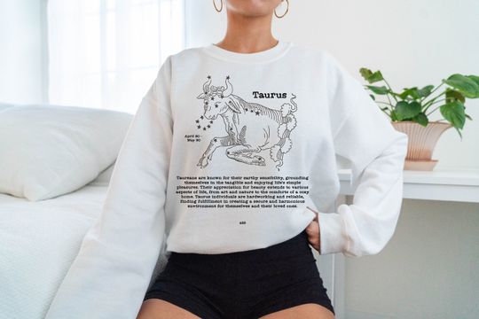 Taurus Zodiac Sweatshirt, Birthday Party Sweater, Horoscope Sweatshirt