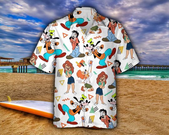 Retro 90S A Goofy Movie an Roxanne Max Goof Bobby Zimuruski Goofy Hawaiian Shirt Gift