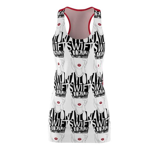 Taylor's Red Lip Silhouette Women's Racerback Dress
