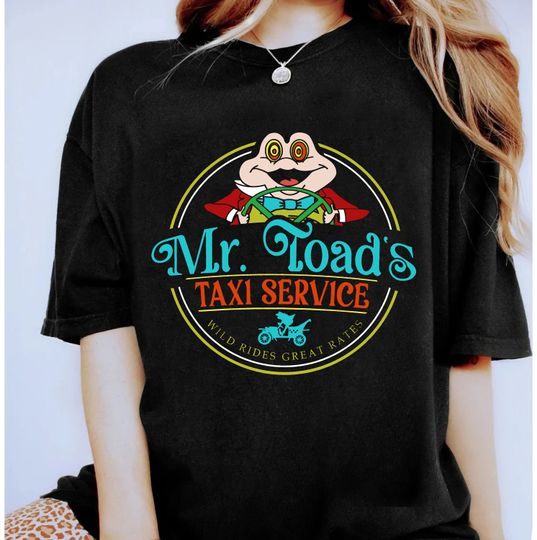 Disney Vintage Mr. Toad's Taxi Service Great Rates Shirt