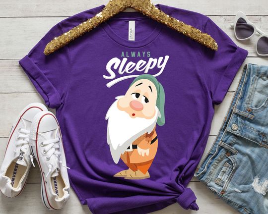 Sleepy Dwarf Disney Snow White and The Seven Dwarfs Always Sleepy Shirt