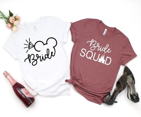Disney Bride shirt, Disney Bachelorette Shirts, Disney Bachelorette Party Shirts, Disney Bride Squad  Shirts