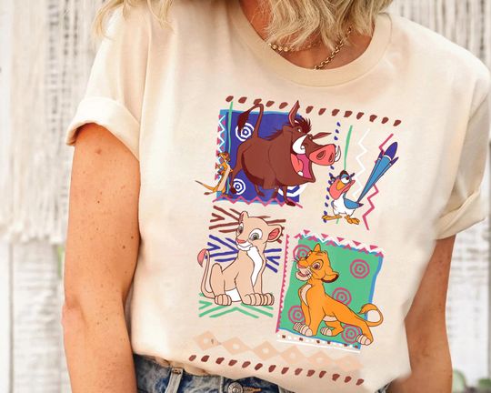 Disney Lion King Simba And Timon Graphic Vintage Shirt