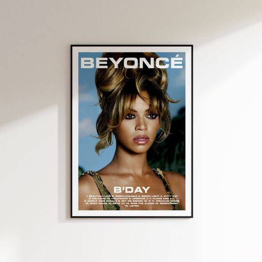 Beyonce B' Day Poster, Beyonce Wall Gift, Beyonce Cowboy Carter Tour Merch