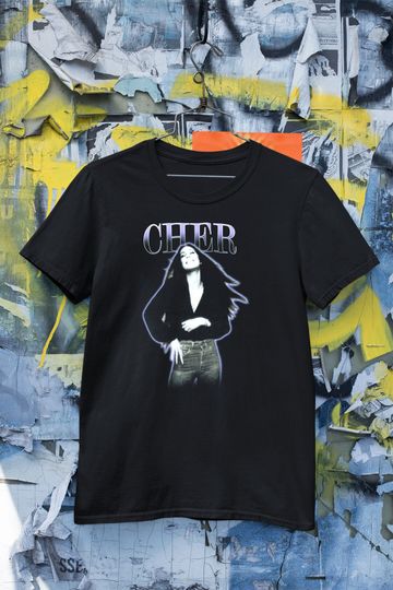 Cher Purple Outline Logo Gift Birthday T Shirt