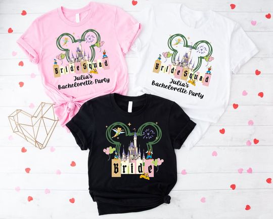Disney Bride Shirt, Disney Bridesmaid Shirt, Disney Gift, Disney Bachelorette Party Tee, Disney Bride Squad Shirt, Disney Bridal Party Shirt
