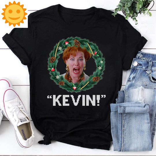 Kevin Home Alone Christmas Vintage T-Shirt, Home Alone Shirt, Comedy Movie Shirt, Christmas Shirt,  Christmas Movie Shirt, Kevin Shirt