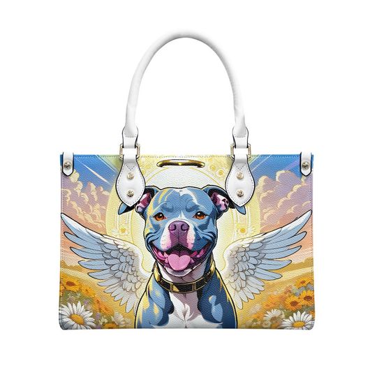 Pitbull loss memorial Leather Bags, Dog Lover Gift, Gift for Women