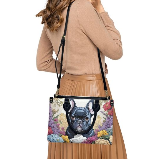 frenchie French bulldog Leather Bags, Dog Lover Gift, Gift for Women