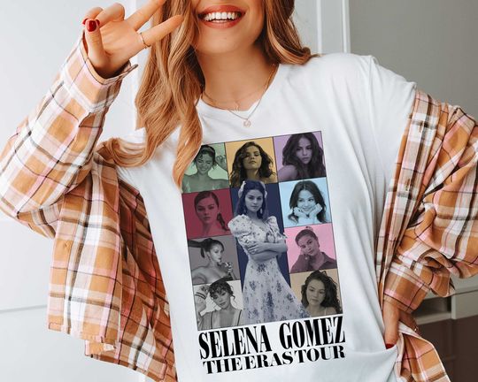 Selena Gomez Vintage Comfy T-Shirt Collage Style Era's Tour