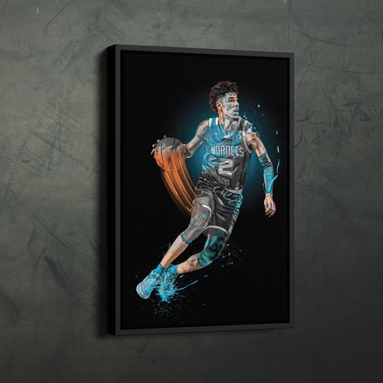 LaMelo Ball Art Charlotte Hornets NBA Home Decor Hand Made Poster