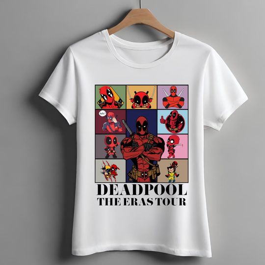 Deadpool Eras Tour Shirt, Cartoon Deadpool and Wolverine