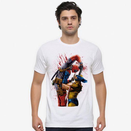 Deadpool and Wolverine Bloody T-Shirt