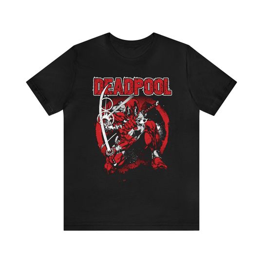 Deadpool Katana Marvel Unisex Jersey Short Sleeve Tee