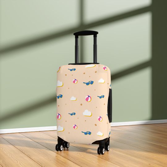 Beachy Luggage Cover, Summer Vacation Luggage Cover