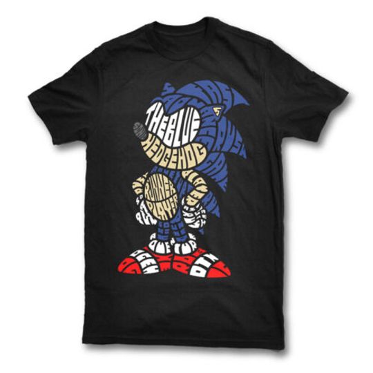 Adult Kids Sonic Blue Hedgehog Tshirt Game Nintendo Shirt Tails Birthday Gift