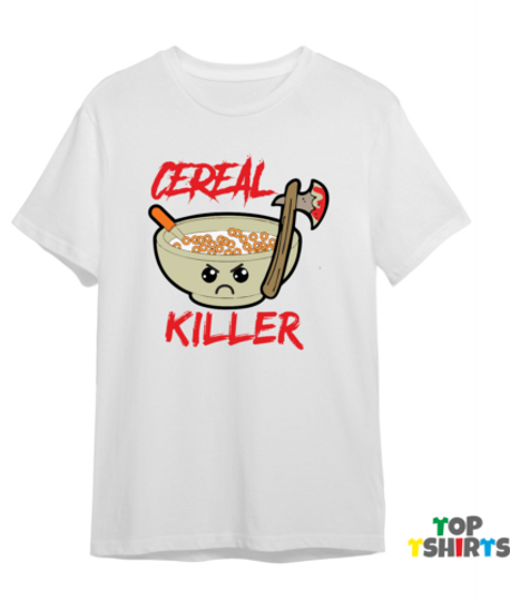 Cereal Killer Funny Tshirt Joke Mens Birthday T Shirt