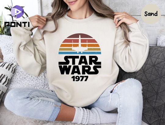 Star Wars Sweatshirt, Star Wars 1977 Sweatshirt, Disney Star Wars Sweatshirt, Disneyland Sweatshirt, Star Wars Gift, Retro Starwars T-shirt
