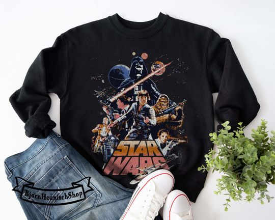 Retro Starwars Sweatshirt, May the Force Be With You, Star Wars Hoodie, Star Wars Family, Mandalorian, This is the Way, Disney World