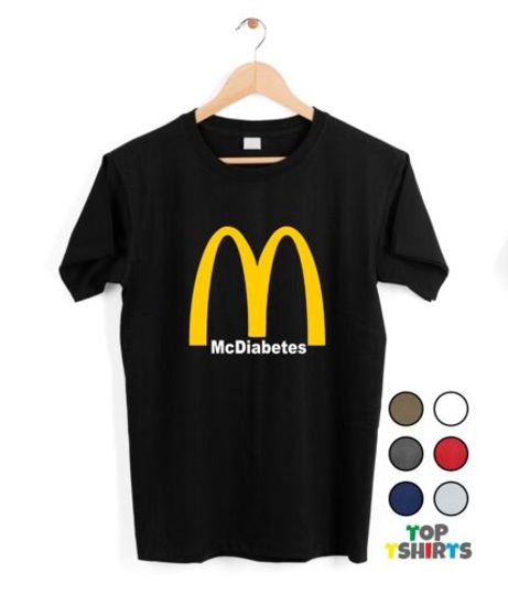 McDiabetes Funny Tshirt Various Colours Short Sleeve Fast Food T shirt