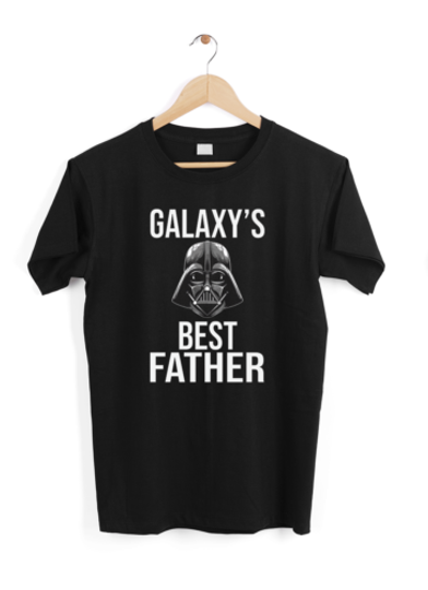 Mens Fathers Day Darth Vader T-Shirt BEST DAD IN GALAXY Star Wars Cool Gift Tee