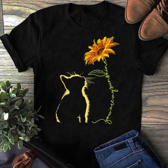 Cat You Are My Sunshine T-Shirt Cats Tee Shirt Gifts T-Shirt - Gift for Cat Lovers - Funny Cat Shirt
