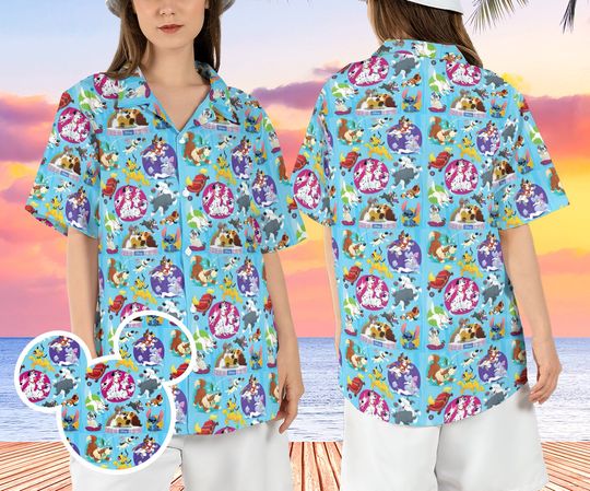 All Disneyland Dogs Hawaiian Shirt, Cartoon Dog Lover Summer Hawaii Shirt