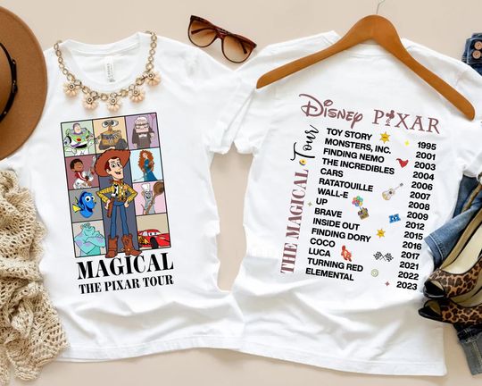 Vintage Disney Pixar Magical Tour Two Sided Shirt