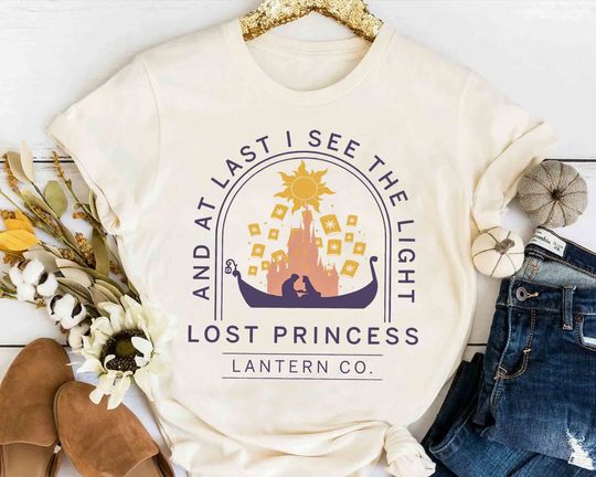 Disney Tangled Rapunzel Lost Princess Lantern Co Est 2010 Retro Shirt