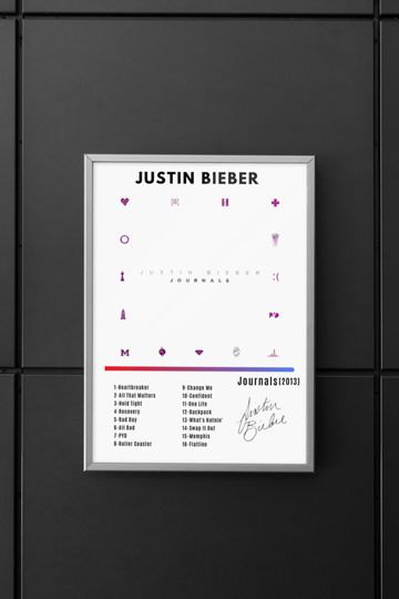 Justin Bieber | Justin Bieber Poster | Justin Bieber Album Poster | Jornals Poster | Justin Bieber Journals Album Poster